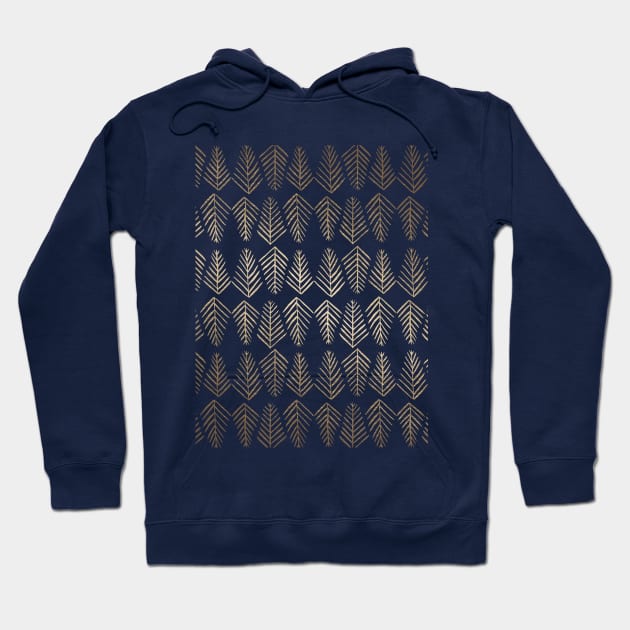 Pine trees pattern  - gold Hoodie by wackapacka